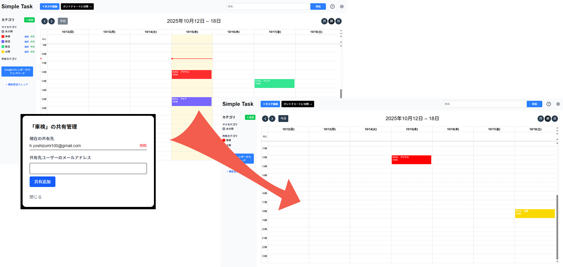 チームでタスクを共有